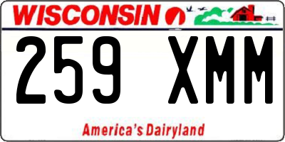 WI license plate 259XMM