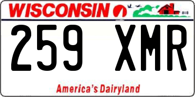 WI license plate 259XMR