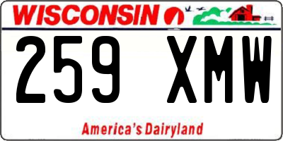 WI license plate 259XMW