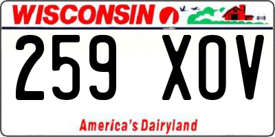 WI license plate 259XOV