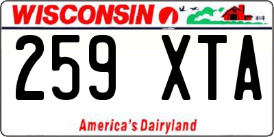 WI license plate 259XTA