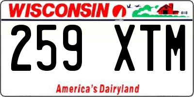 WI license plate 259XTM