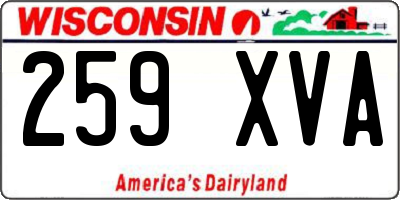 WI license plate 259XVA