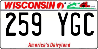 WI license plate 259YGC