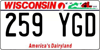 WI license plate 259YGD