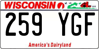 WI license plate 259YGF