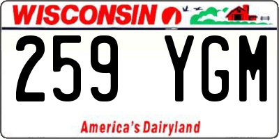WI license plate 259YGM