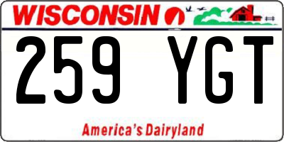 WI license plate 259YGT