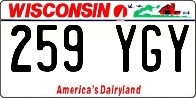 WI license plate 259YGY