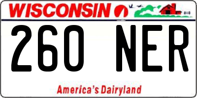 WI license plate 260NER