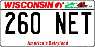 WI license plate 260NET