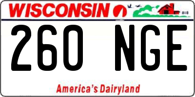 WI license plate 260NGE