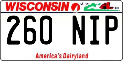 WI license plate 260NIP
