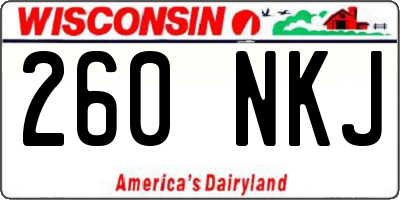 WI license plate 260NKJ