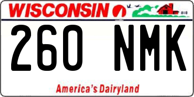 WI license plate 260NMK