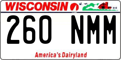 WI license plate 260NMM