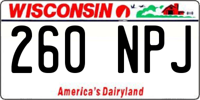 WI license plate 260NPJ
