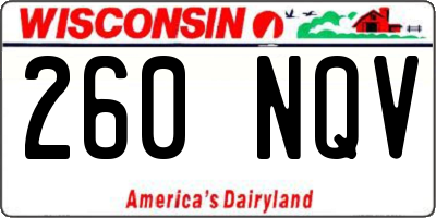 WI license plate 260NQV