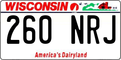 WI license plate 260NRJ