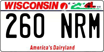 WI license plate 260NRM