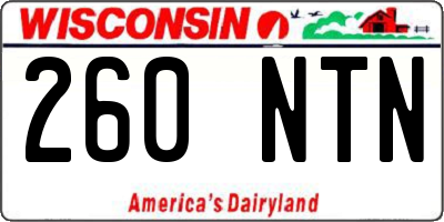 WI license plate 260NTN