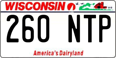 WI license plate 260NTP