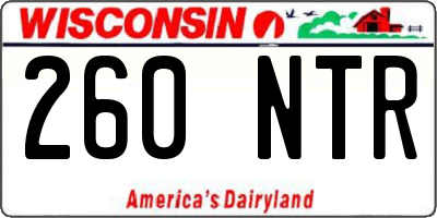 WI license plate 260NTR