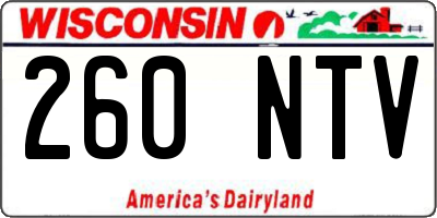 WI license plate 260NTV