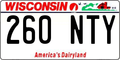 WI license plate 260NTY