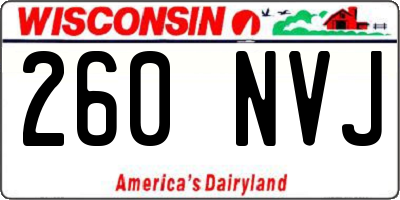 WI license plate 260NVJ