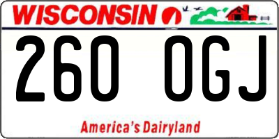 WI license plate 260OGJ