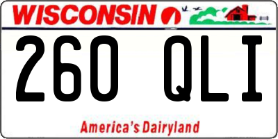 WI license plate 260QLI