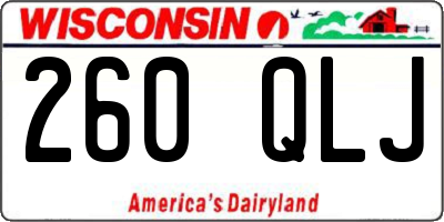WI license plate 260QLJ