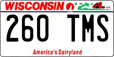 WI license plate 260TMS