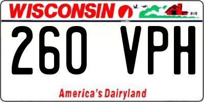 WI license plate 260VPH