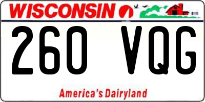 WI license plate 260VQG