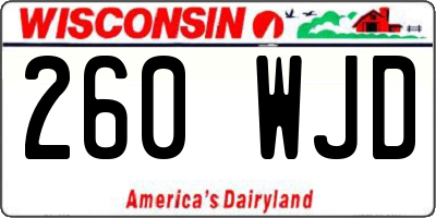 WI license plate 260WJD