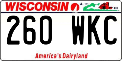 WI license plate 260WKC