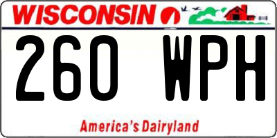 WI license plate 260WPH