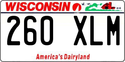 WI license plate 260XLM
