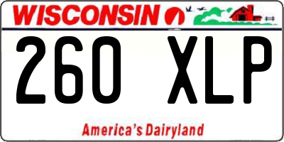 WI license plate 260XLP