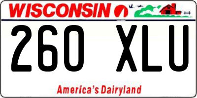WI license plate 260XLU