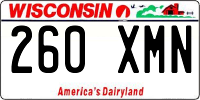 WI license plate 260XMN