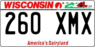 WI license plate 260XMX