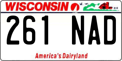 WI license plate 261NAD