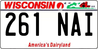 WI license plate 261NAI