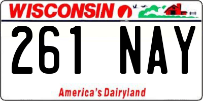 WI license plate 261NAY