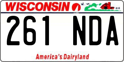WI license plate 261NDA