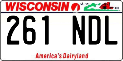 WI license plate 261NDL