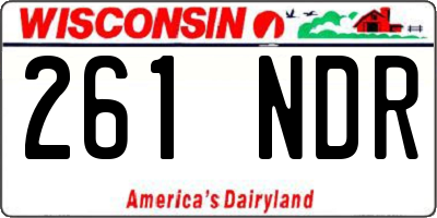 WI license plate 261NDR